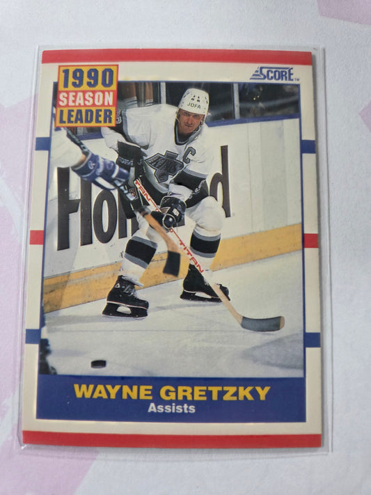 Wayne Gretzky 1990 NHL Score Assist Season Leaders #352 [Los Angeles Kings]