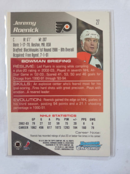 Jeremy Roenick Bowman Chrome #27 [Philadelphia Flyers]