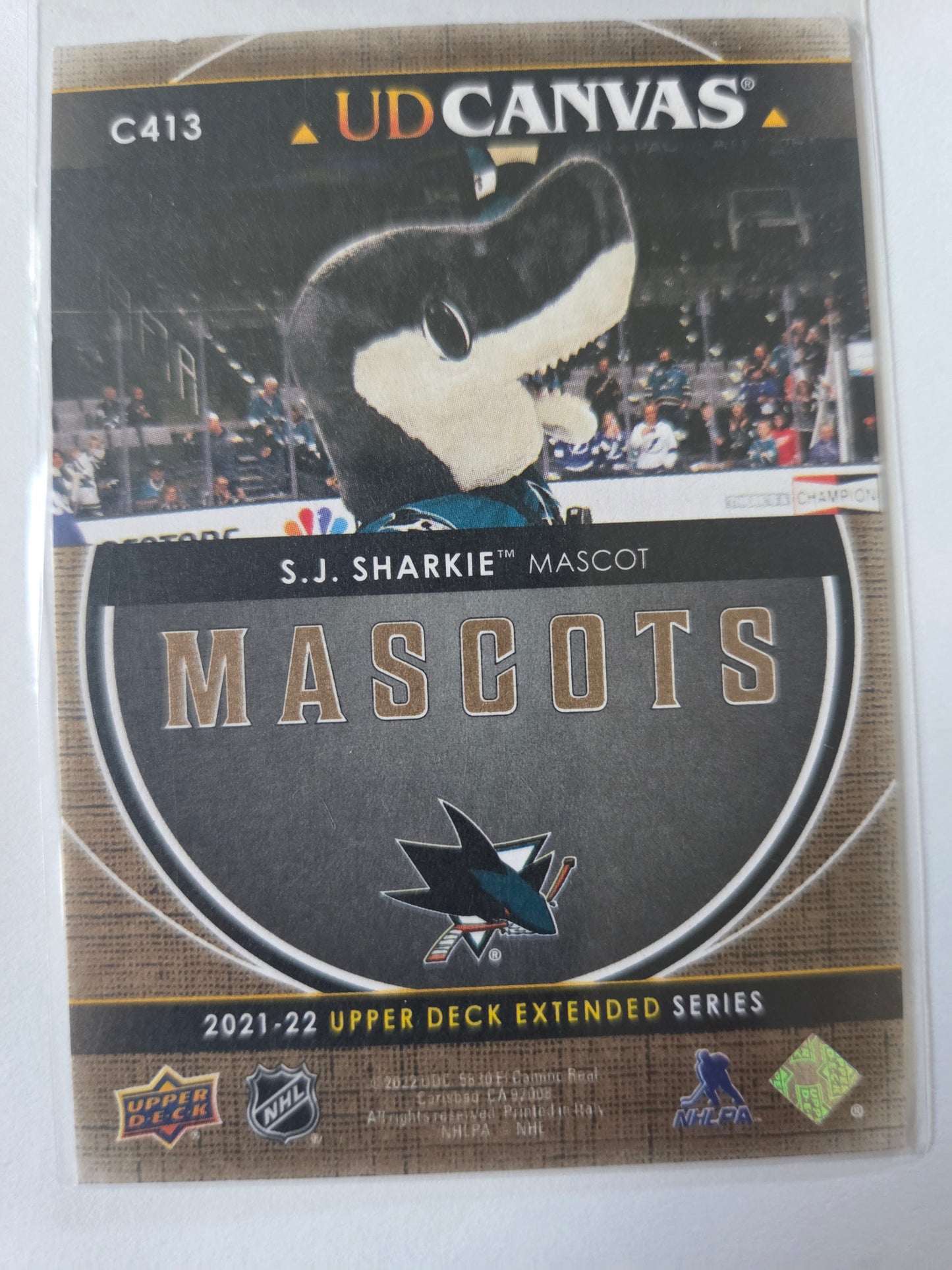 S.J. Sharkie Upper Deck Extended Series UD Canvas [San Jose Sharks]