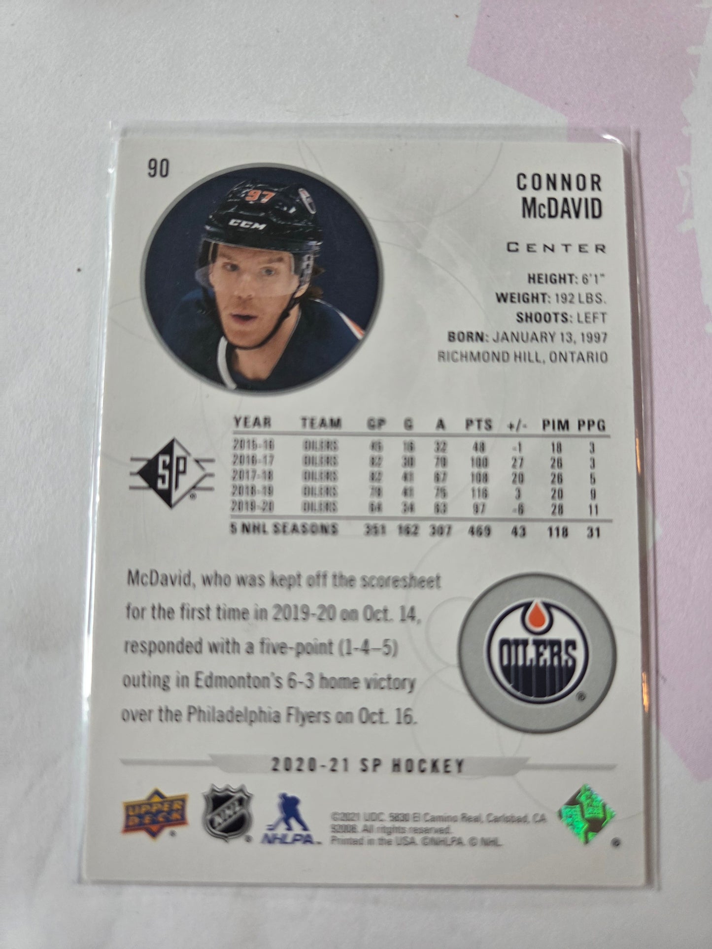 Connor McDavid SP Hockey #90 [Edmonton Oilers]