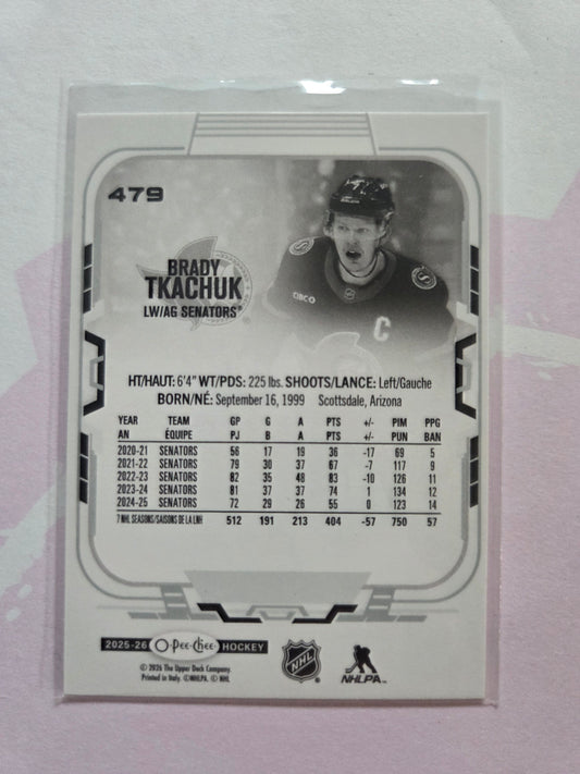 Brady Tkachuk O-Pee-Chee Hockey #479 [Ottawa Senators]