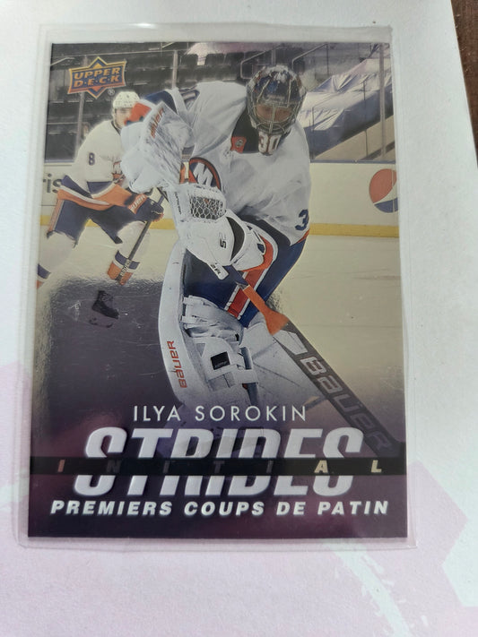 Ilya Sorokin Upper Deck Initail Strides [New York Islanders]