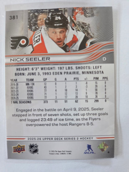 Nick Seeler Upper Deck Series 2 #381 [Philadelphia Flyers]