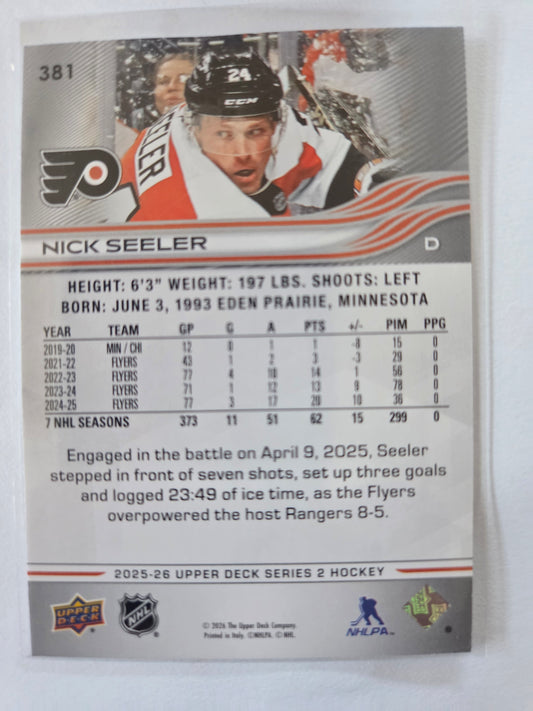 Nick Seeler Upper Deck Series 2 #381 [Philadelphia Flyers]