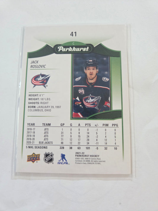 Jack Roslovic Upper Deck Parkhurst Hockey #41 [Columbus Blue Jackets]