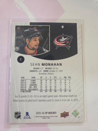 Sean Monahan Upper Deck SP Hockey #8 [Columbus Blue Jackets]