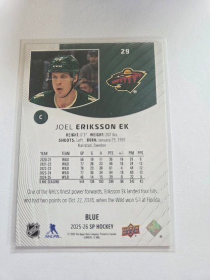 Joel Eriksson Ek Blue SP Hockey #29 [Minnesota Wild]