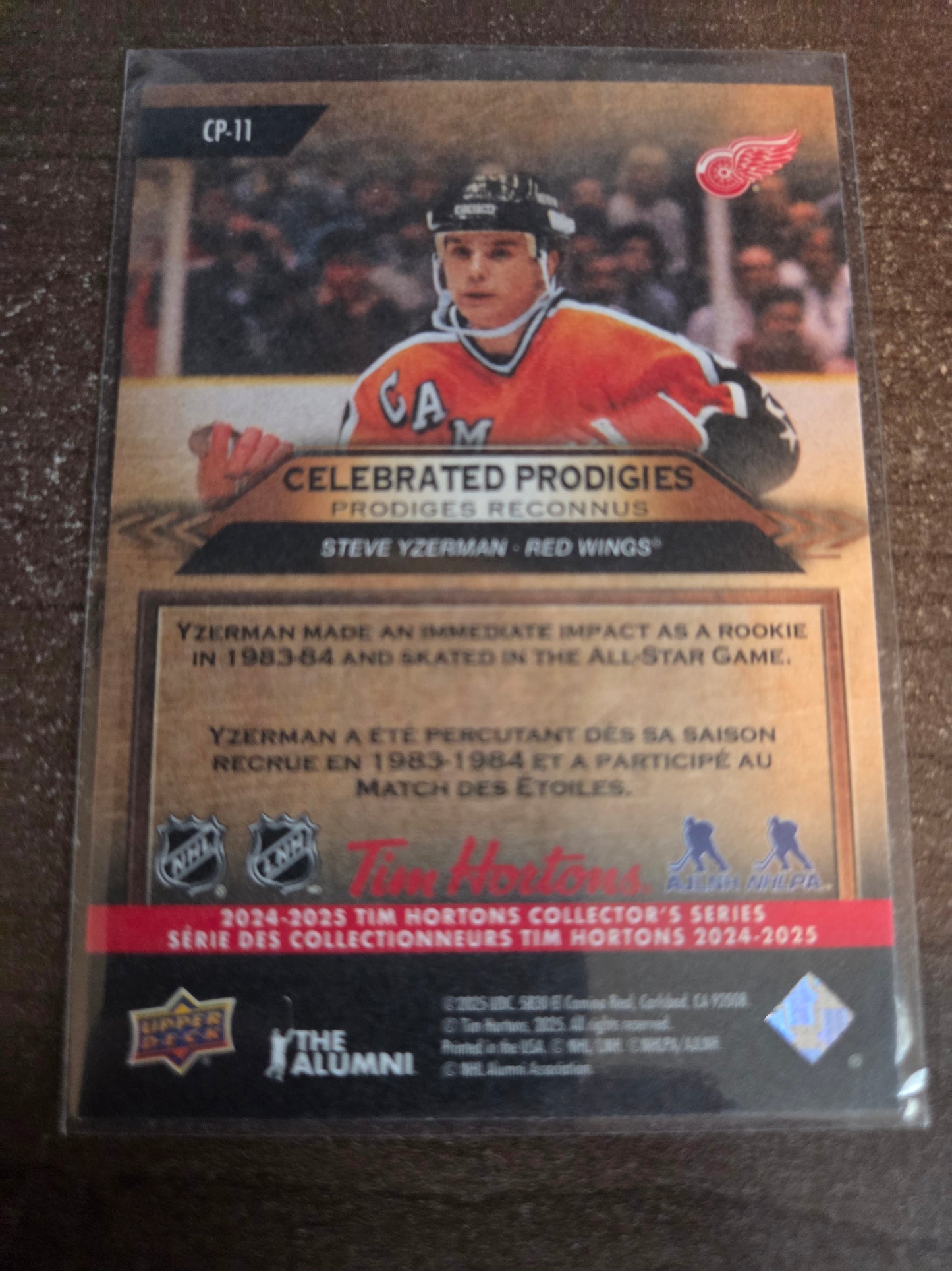 Steve Yzerman Upper Deck Celebrated Prodigies [Detroit Red Wings]