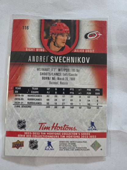 Andrei Svechnikov Upper Deck Tim Hortons #116 [Carolina Hurricanes]