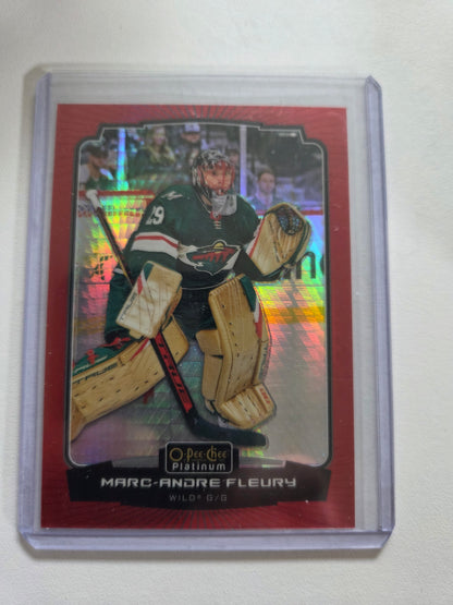 Marc-Andre Fleury Red Prism O-Pee-Chee Platinum 056/199 #200 [Minnesota Wild]