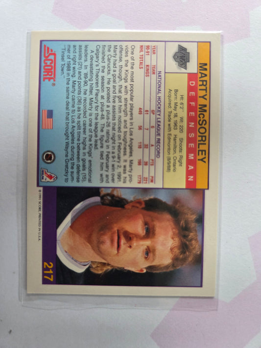 Marty McSorley 91 Score #217 [Los Angeles Kings]