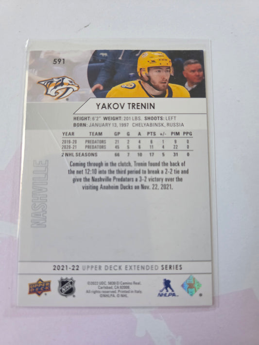 Yakov Trenin Upper Deck Extended Series #591 [Nashville Predators]