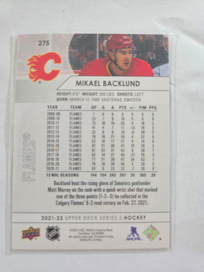 Mikael Backlund Upper Deck Series 2 #275 [Calgary Flames]