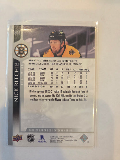 Nick Ritchie Upper Deck Extended Series #509 [Boston Bruins]