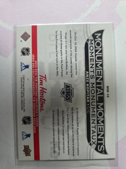 Anze Kopitar Upper Deck Monumental Moments [Los Angeles Kings]
