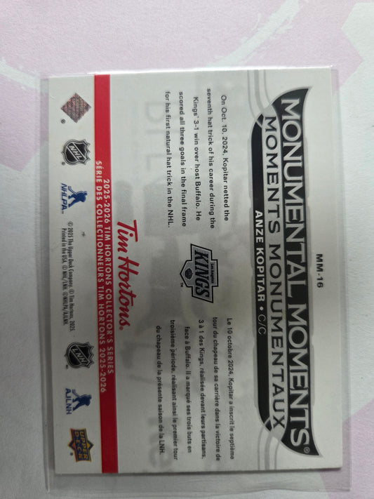 Anze Kopitar Upper Deck Monumental Moments [Los Angeles Kings]
