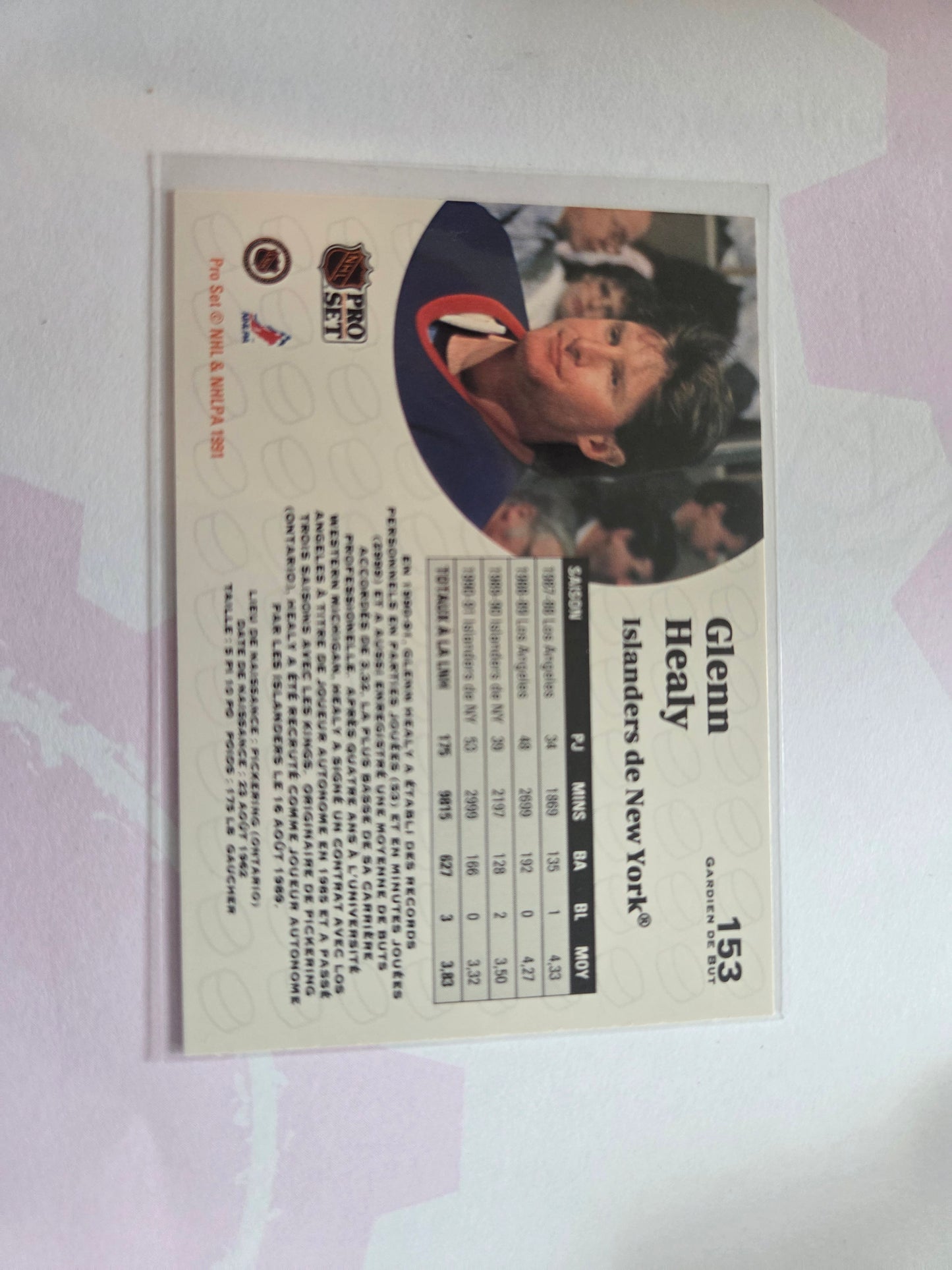 Glenn Healy French NHL Pro Set #153 [New York Islanders]