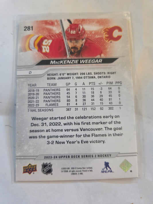 MacKenzie Weegar Upper Deck Series 2 #281 [Calgary Flames]
