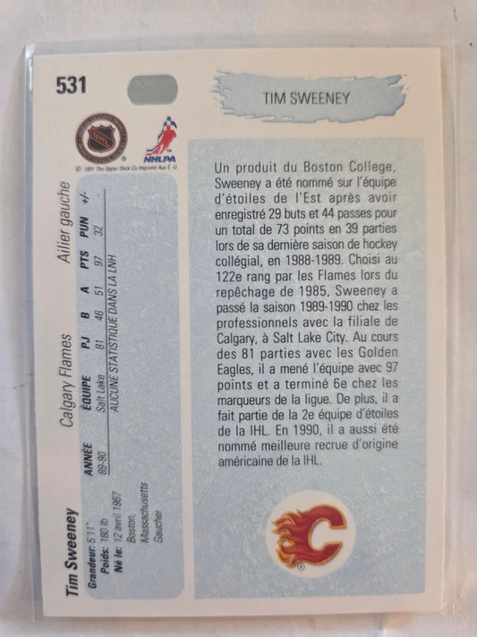 Tim Sweeney 90/91 Upper Deck Young Guns #531 [Calgary Flames]