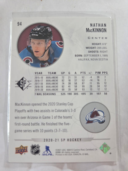 Nathan MacKinnon Upper Deck SP Hockey #94 [Colorado Avalanche]