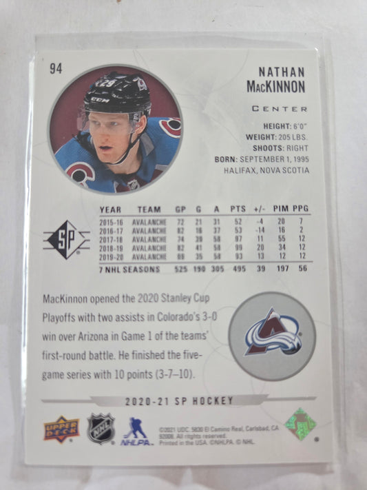 Nathan MacKinnon Upper Deck SP Hockey #94 [Colorado Avalanche]