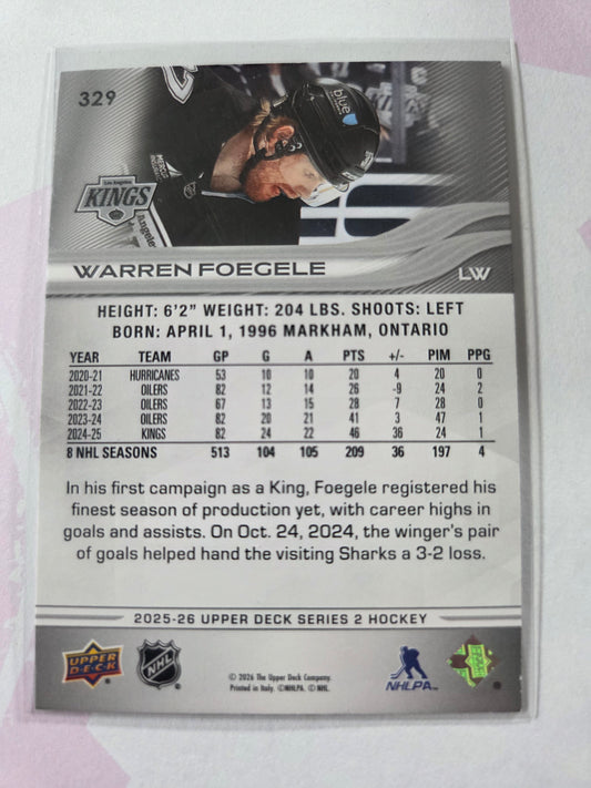 Warren Foegele Upper Deck Series 2 #329 [Los Angeles Kings]