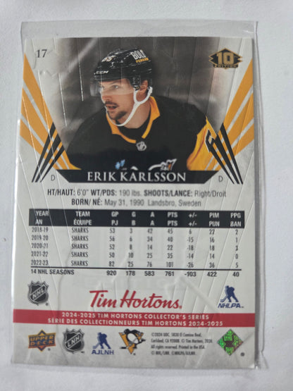 Erik Karlsson Upper Deck 10th Edition #17 [Pittsburgh Penguins]