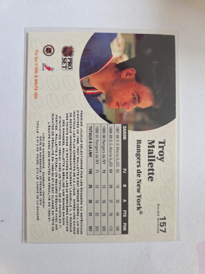 Troy Mallette French NHL Pro Set #157 [New York Rangers]