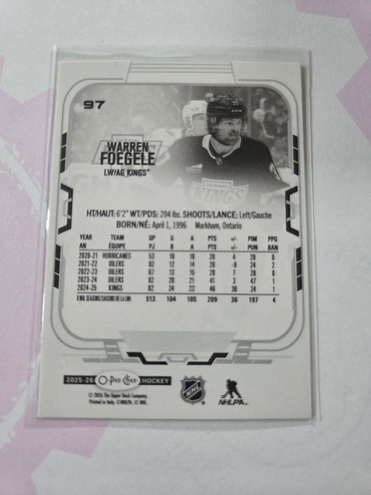 Warren Foegele O-Pee-Chee Hockey #97 [Los Angeles Kings]