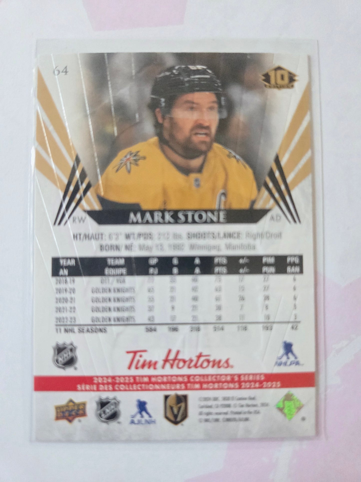Mark Stone Upper Deck 10th Edition #64 [Las Vegas Golden Knights]