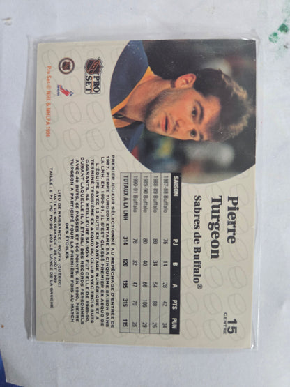 Pierre Turgeon French NHL Pro Set #15 [Buffalo Sabres]