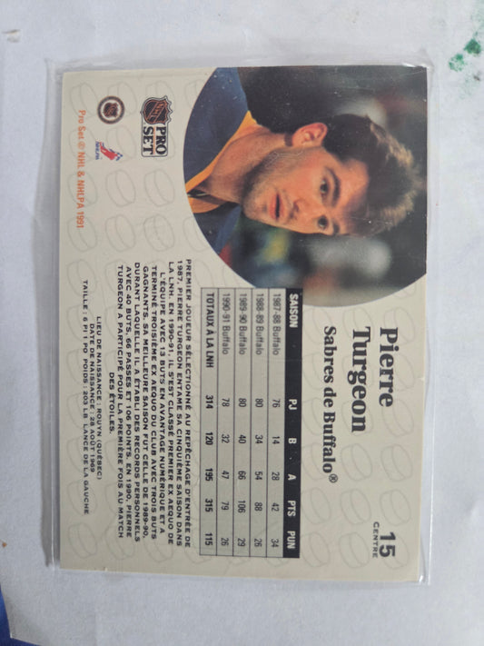 Pierre Turgeon French NHL Pro Set #15 [Buffalo Sabres]