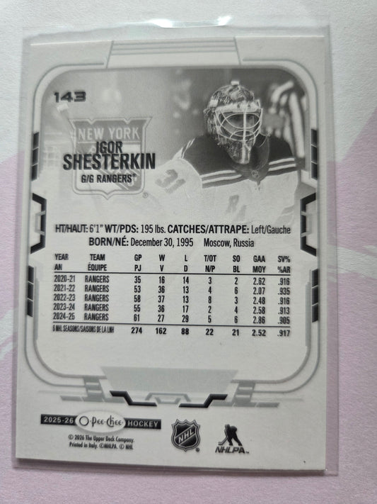 Igor Shesterkin O-Pee-Chee Hockey #143 [New York Rangers]