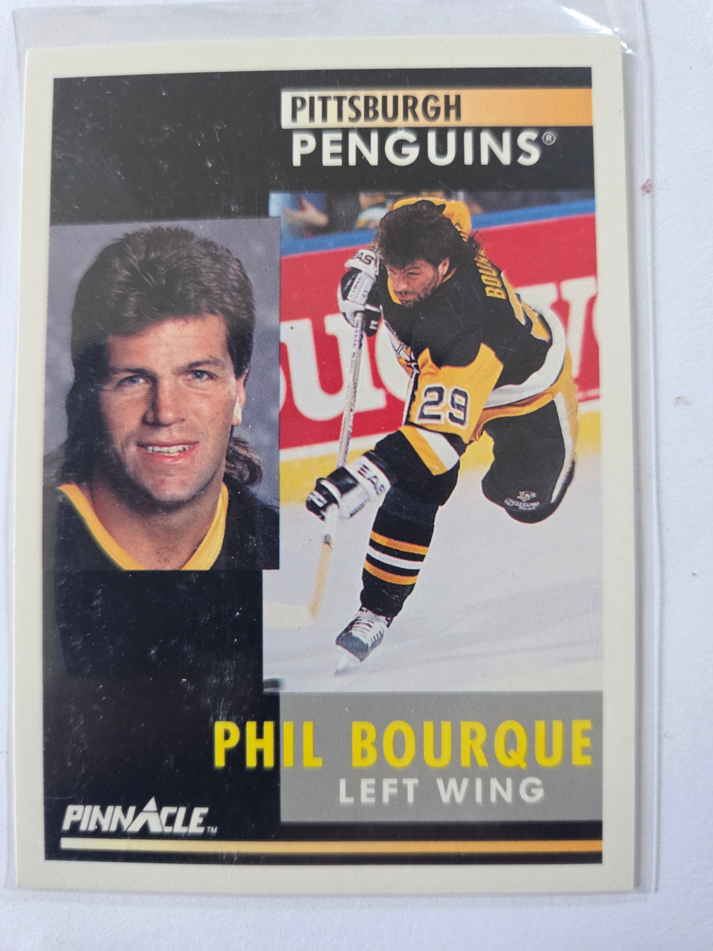 Phil Bourque Pinnacle Hockey #227 [Pittsburgh Penguins]
