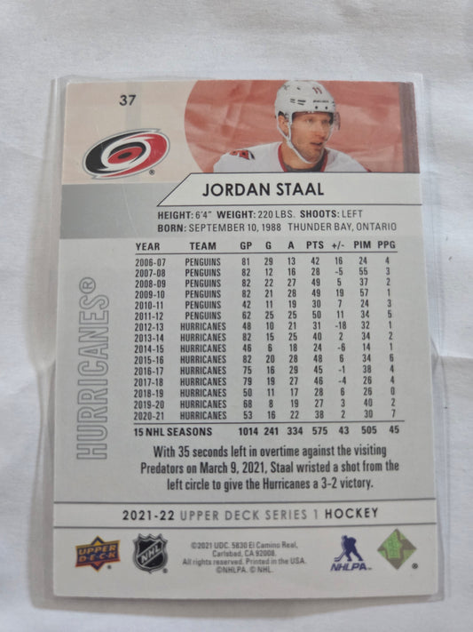Jordan Staal Upper Deck Series 1 Hockey #37 [Carolina Hurricanes]