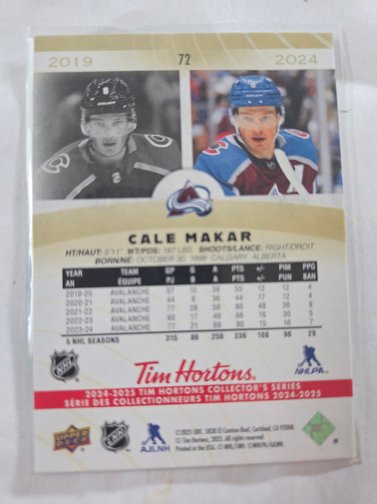 Cale Makar Tim Hortons Upper Deck #72 [Colorado Avalanche]