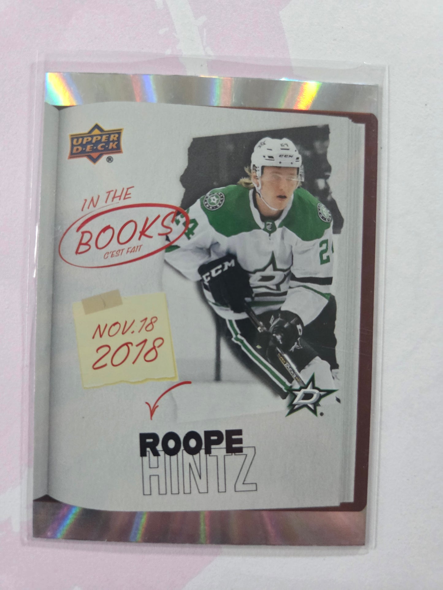 Roope Hintz Upper Deck Tim Hortons In the Books [Dallas Stars]