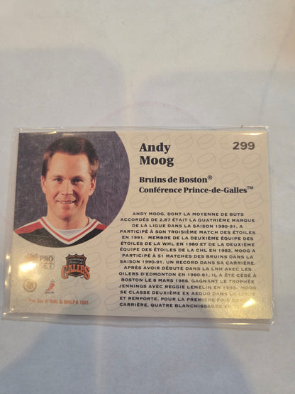 Andy Moog French Pro Set #299 [Boston Bruins]