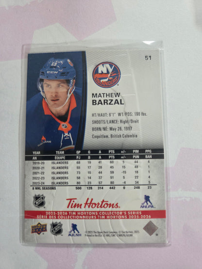 Mathew Barzal Upper Deck Tim Hortons #51 [New York Islanders]