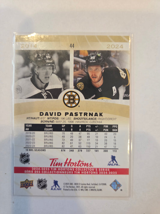 David Pastrnak Tim Hortons Upper Deck #44 [Boston Bruins]