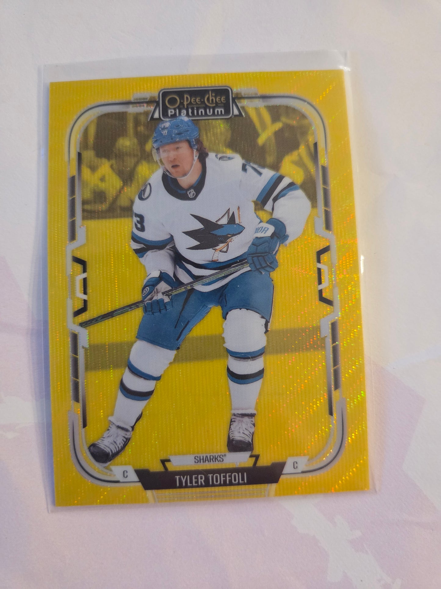 Tyler Toffoli O-Pee-Chee Platinum Hockey Neon Yellow Surge #154 [San Jose Sharks]