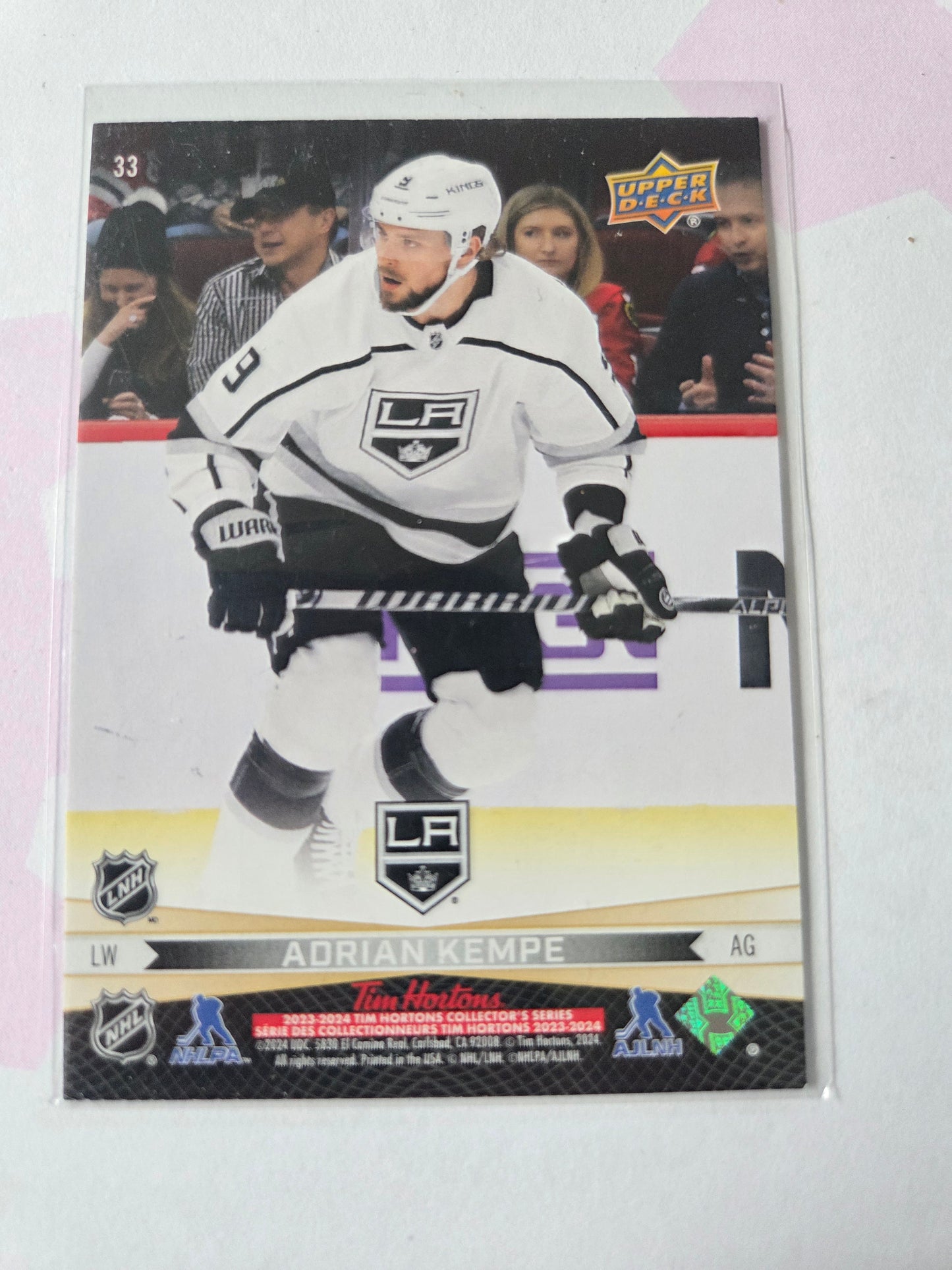 Anze Kopitar/Adrian Kempe Tim Hortons Upper Deck #33 [Los Angeles Kings]