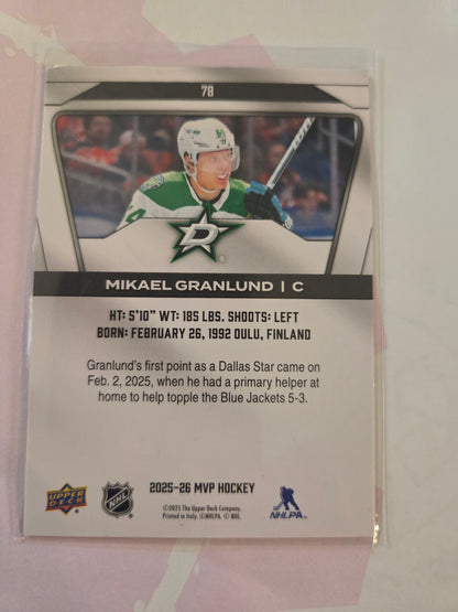 Mikael Granlund Upper Deck MVP Hockey #78 [Dallas Stars]