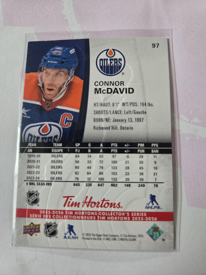 Connor McDavid Tim Hortons Upper Deck #97 [Edmonton Oilers]