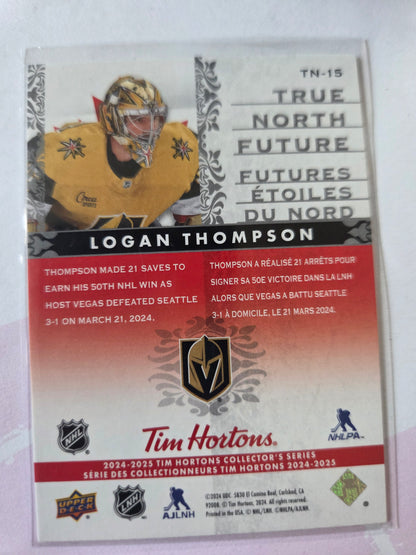 Logan Thompson Upper Deck True North Future [Las Vegas Golden Knights]