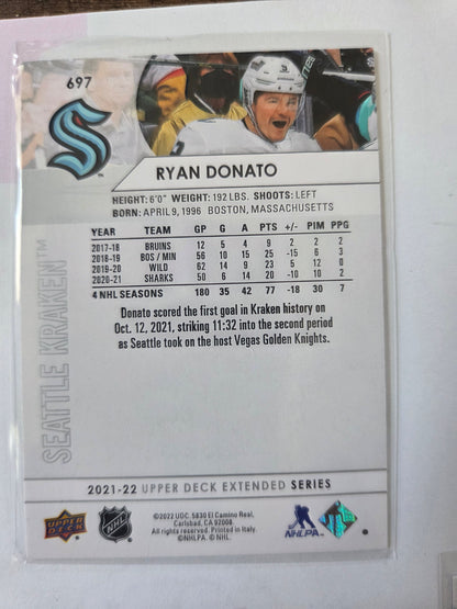 Ryan Donato Upper Deck Extended Series #697 [Seattle Kraken]