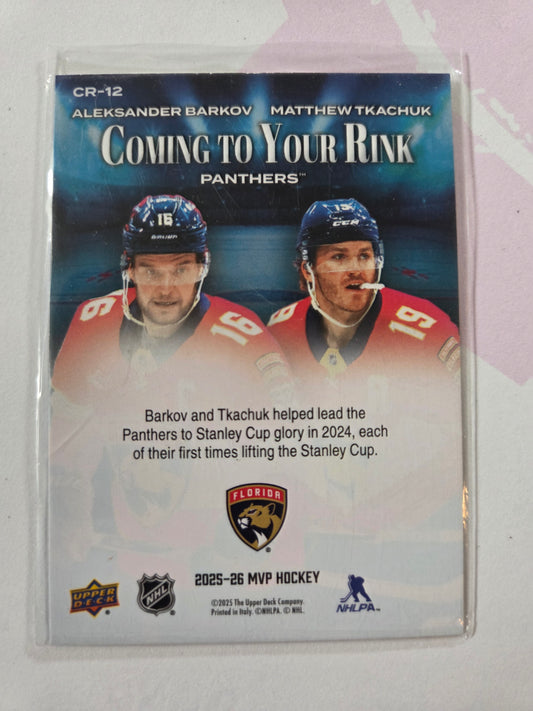 Aleksander Barkov/Matthew Tkachuk Upper Deck MVP Hockey Coming To your Rink [Florida Panthers]
