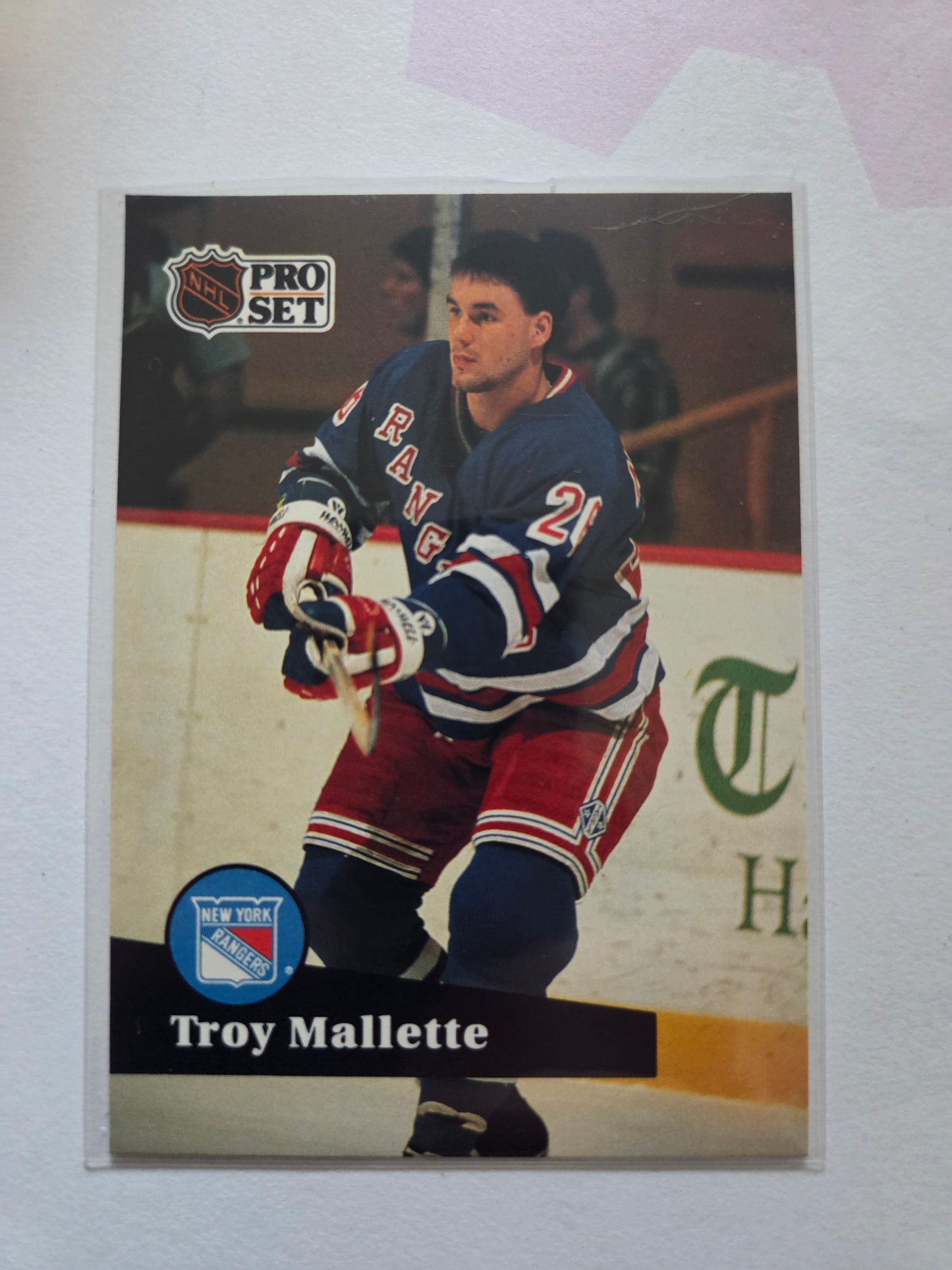 Troy Mallette French NHL Pro Set #157 [New York Rangers]