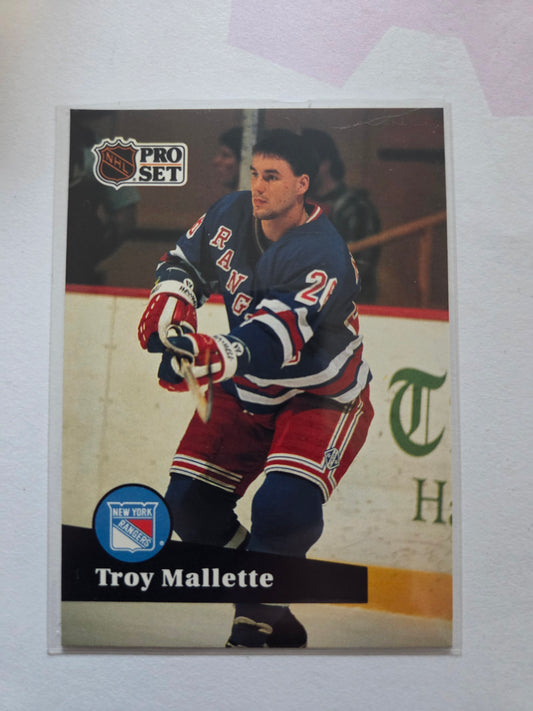 Troy Mallette French NHL Pro Set #157 [New York Rangers]