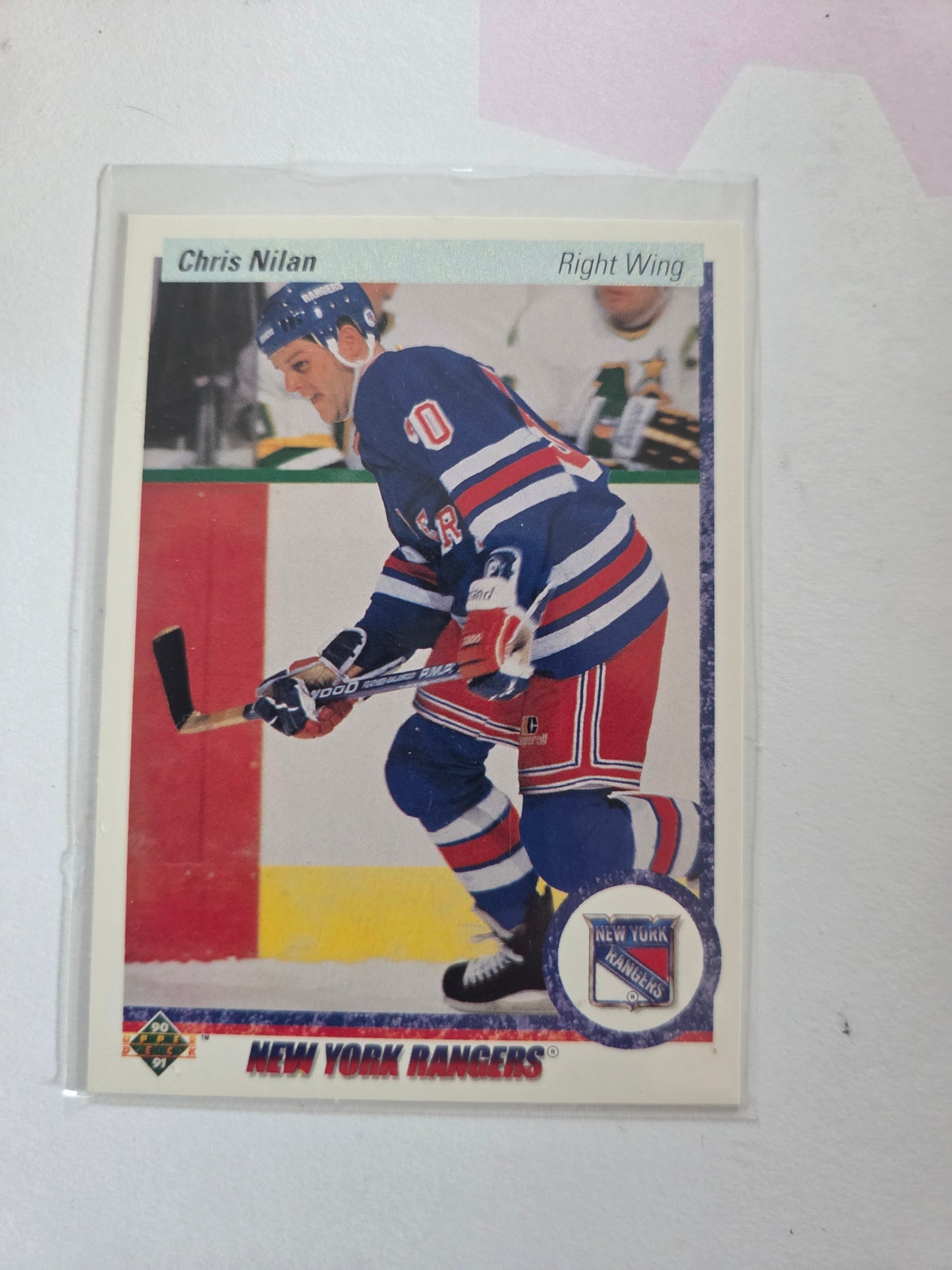 Chirs Nilan 90/91 Upper Deck #398 [New York Rangers]